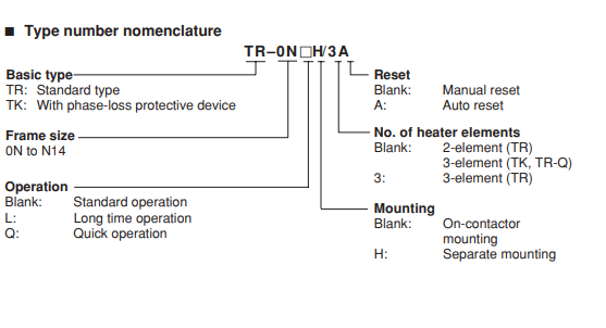Thermal Overload Relay Fuji Electric TR ON Rơ le nhiệt